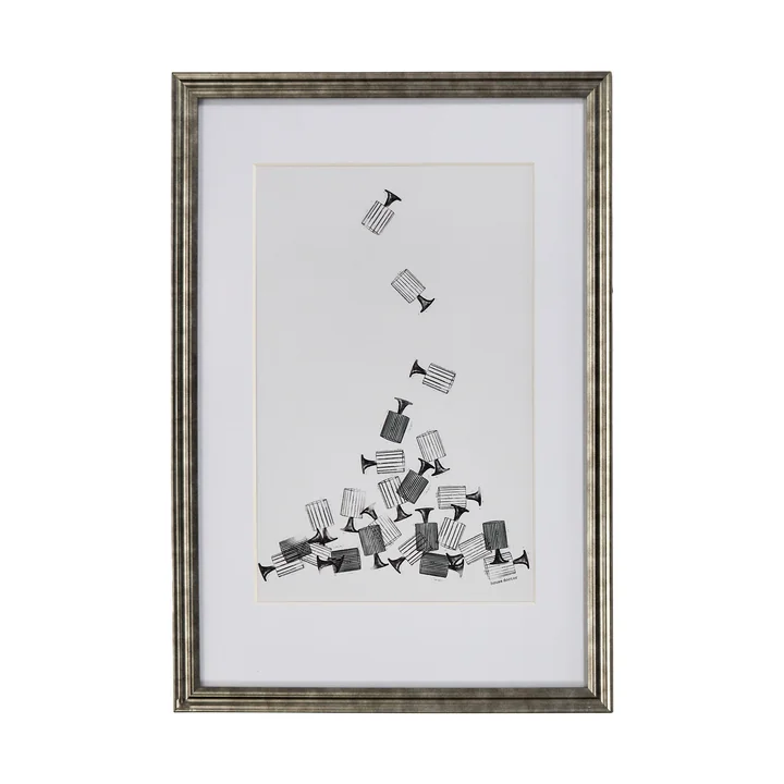 House Doctor - Amp mural, 40 x 60 cm, black / white