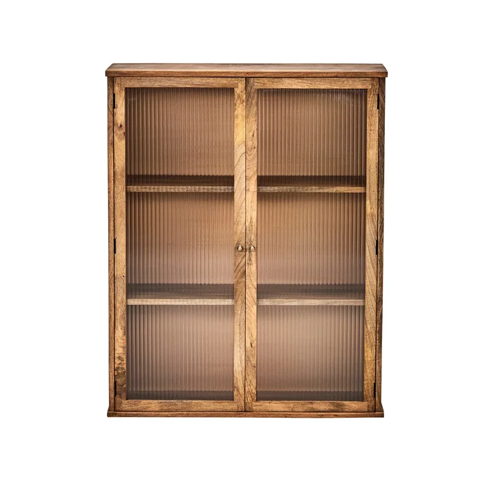 House Doctor - Balance wall shelf incl. glass doors, H 100 x 80 cm, antique brown