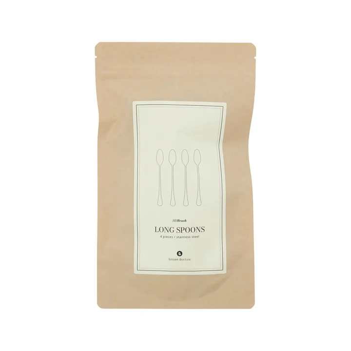 House Doctor - Brush spoon, long, silver-finish (set of 4)