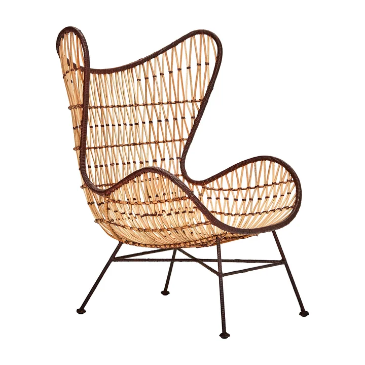 House Doctor - Flow Lounge Chair, natural rattan