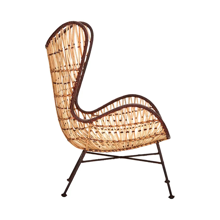 House Doctor - Flow Lounge Chair, natural rattan