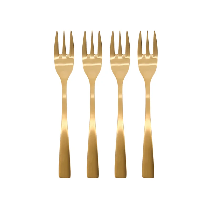 House Doctor - Golden cake fork, gold (set of 4)
