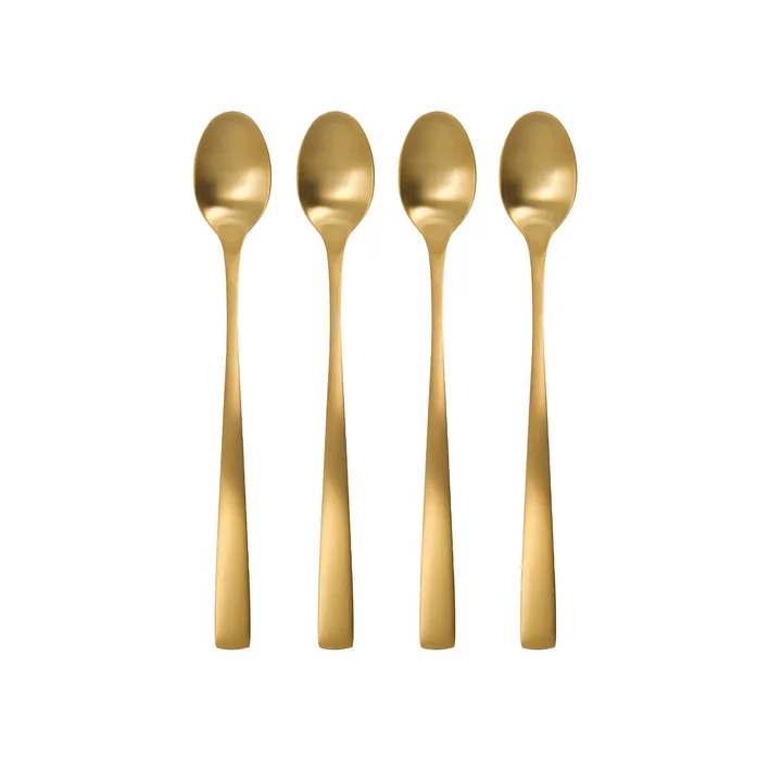House Doctor - Golden spoon, long, gold (set of 4)