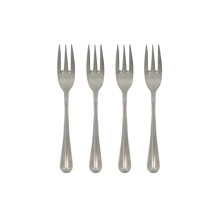 House Doctor - Mora cake fork, silver-finish (set of 4)