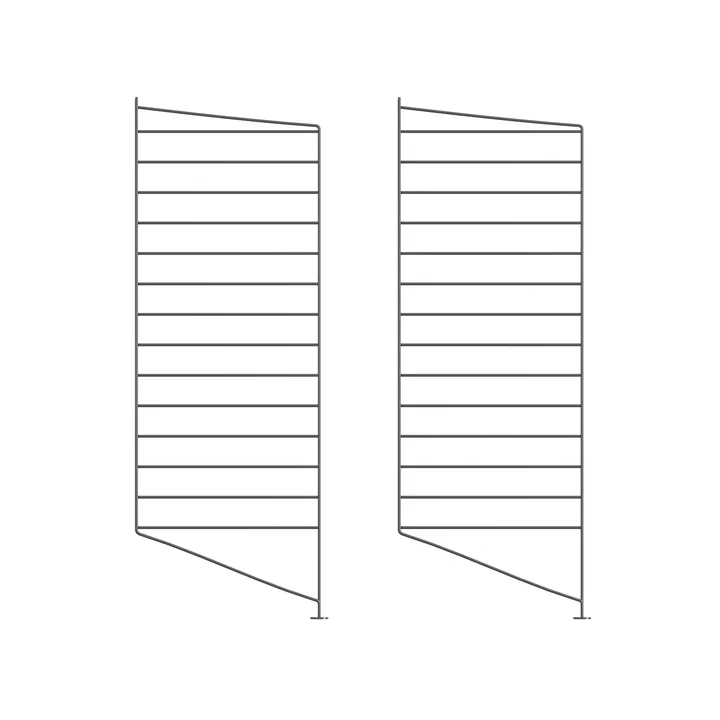 String - Bottom ladder for String shelf 85 x 30 cm (set of 2), dark gray