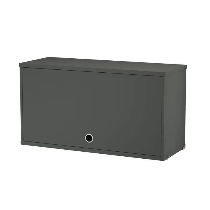 String - Cupboard element with hinged door, 78 x 30 cm, dark gray