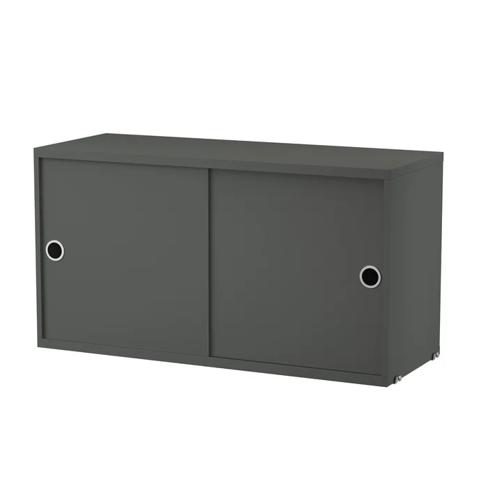 String - Cabinet module with sliding doors 78 x 30 cm, dark gray