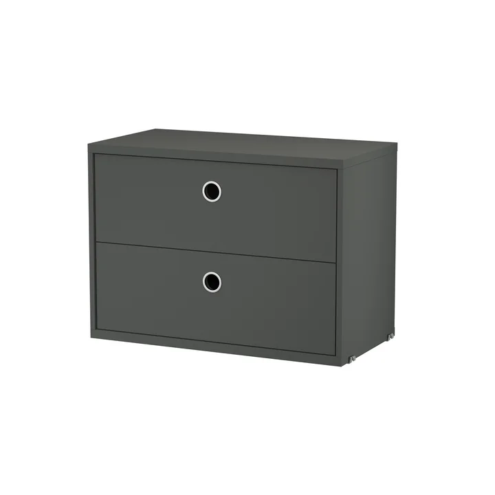 String - Cupboard module with drawers 58 x 30 cm, dark gray