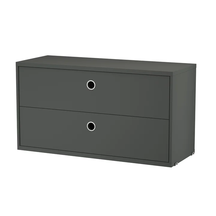 String - Cupboard module with drawers 78 x 30 cm, dark gray