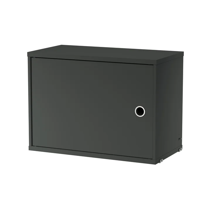 String - Cabinet module with door, 58 x 30 cm, dark gray