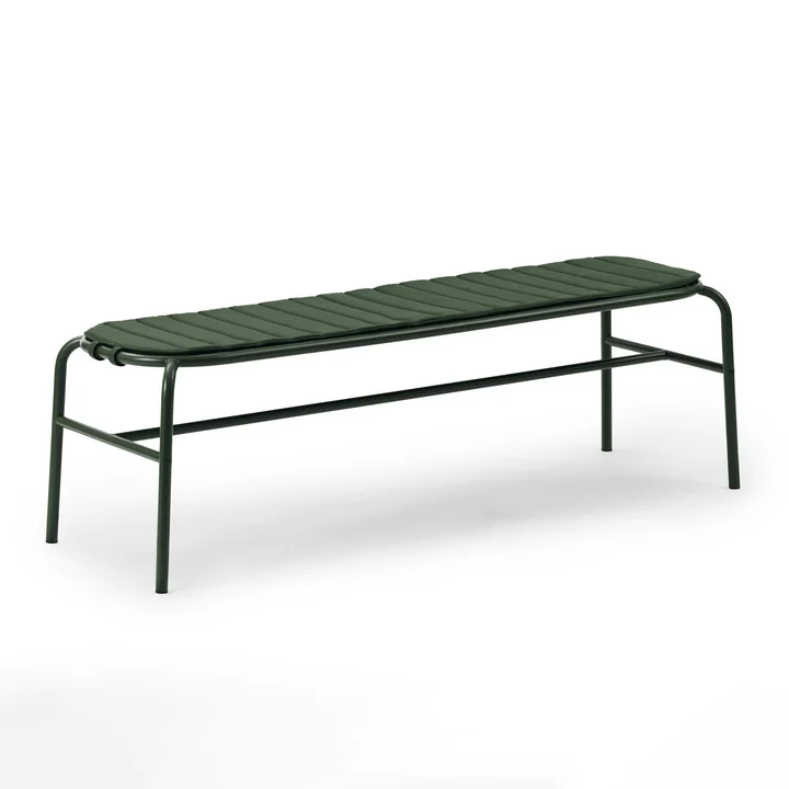 Normann Copenhagen - Vig Bench with seat cushion, dark green