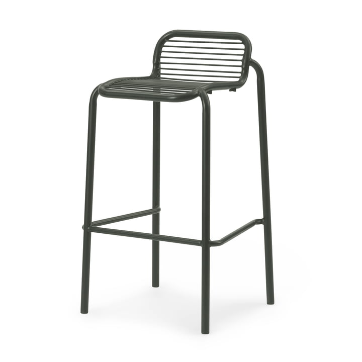 Normann Copenhagen - Vig bar stool, h 75 cm, dark green