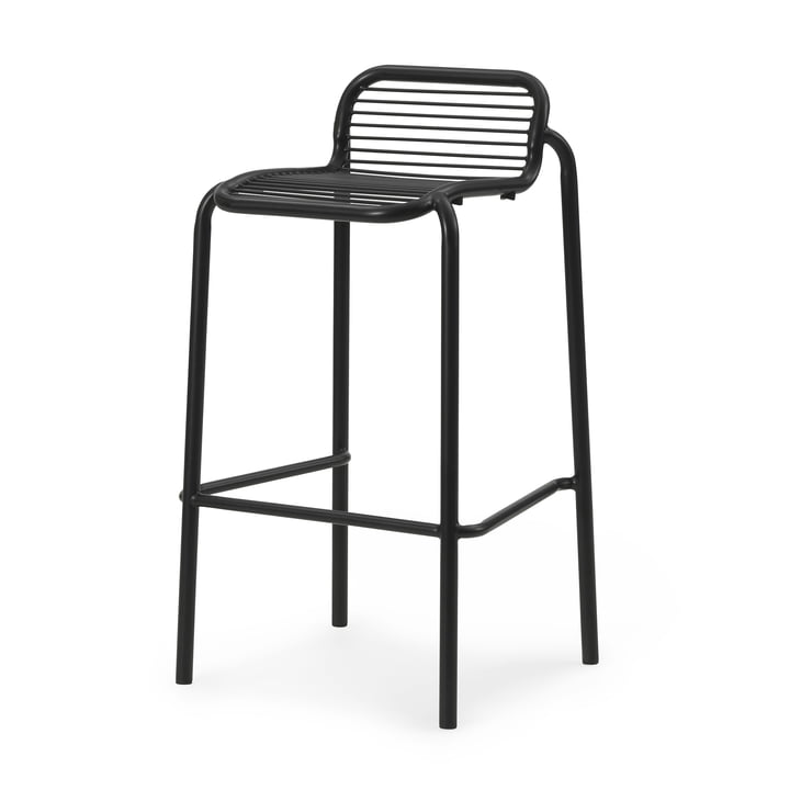 Normann Copenhagen - Vig bar stool, h 75 cm, black