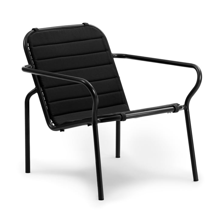 Normann Copenhagen - Vig Lounge chair with seat cushion, black