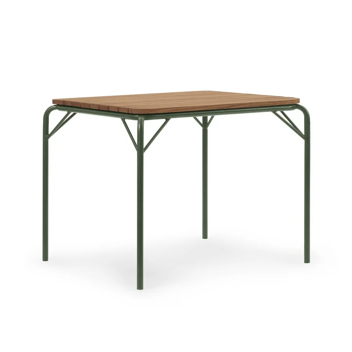 Normann Copenhagen - Vig table, 90 x 80 cm, dark green / robinia