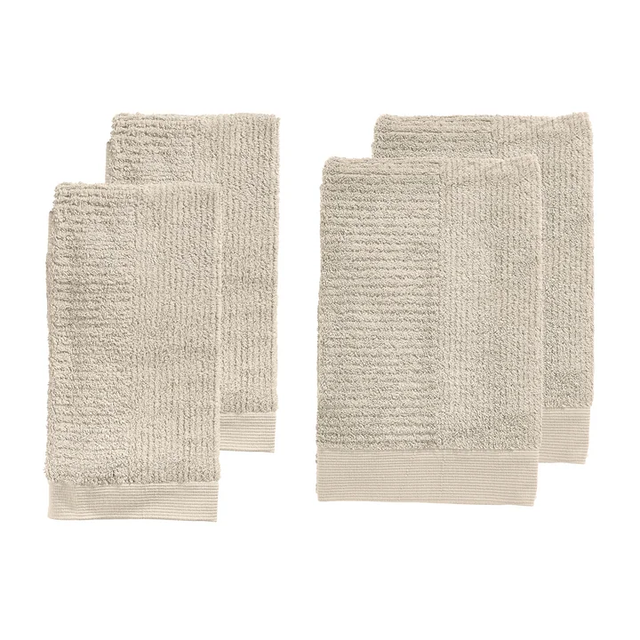 Zone Denmark - Classic Towel, sand (set of 4)