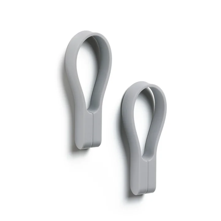 Zone Denmark - Loop Magnetic towel rail, gull gray (set of 2)