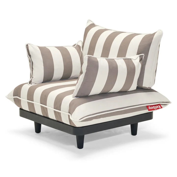 Fatboy - Paletti Outdoor Lounge Chair, white / cocoa striped