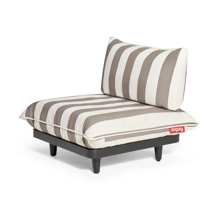 Fatboy - Paletti Outdoor -sofa, middle module, white / cocoa striped