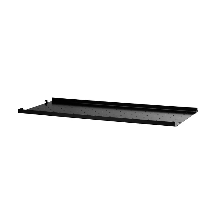 String - Metal shelf with low edge, 78 x 20 cm, black