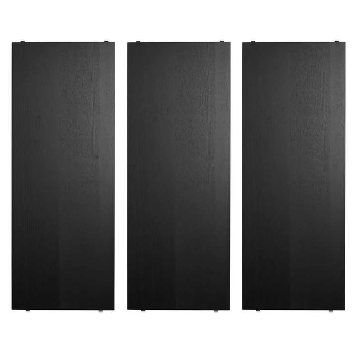 String - Shelf 78 x 30 cm (3-pack), ash stained black