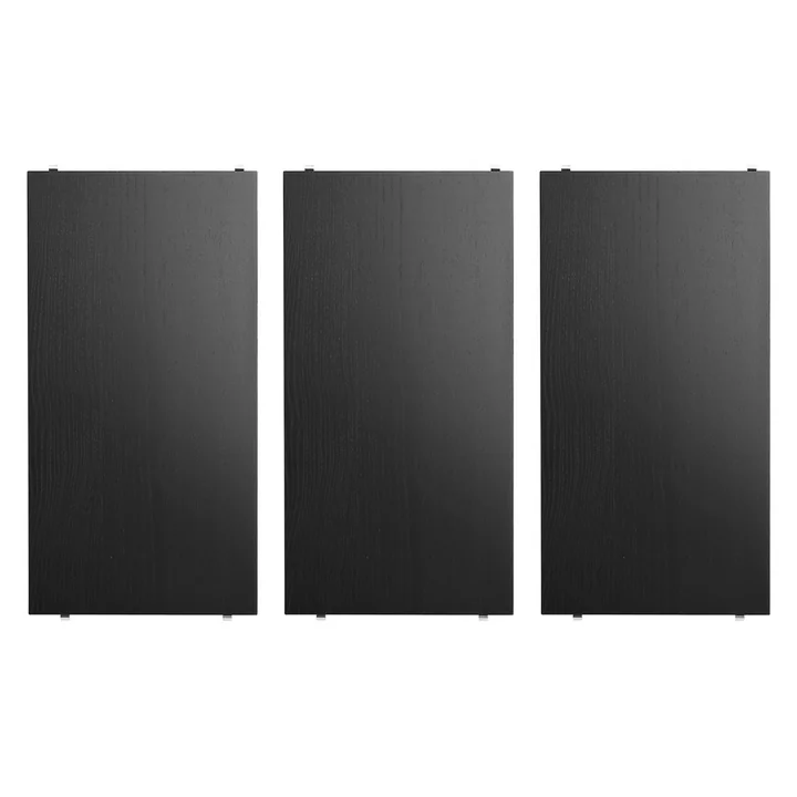 String - Shelf 58 x 30 cm (3-pack), ash stained black