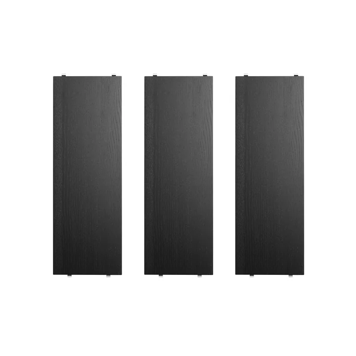 String - Shelf 58 x 20 cm (3-pack), ash stained black