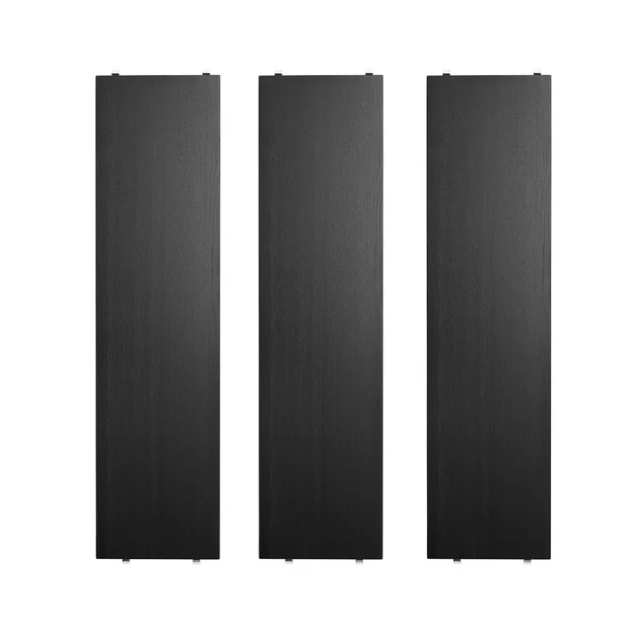 String - Shelf 78 x 20 cm (3-pack), ash stained black