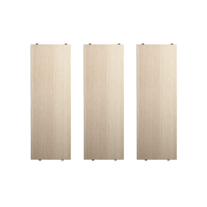 String - Shelf 58 x 20 cm (3-pack), ash
