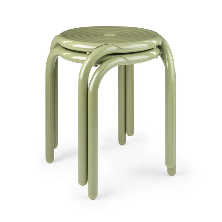 Tom Dixon - Groove Garden stool, moss green