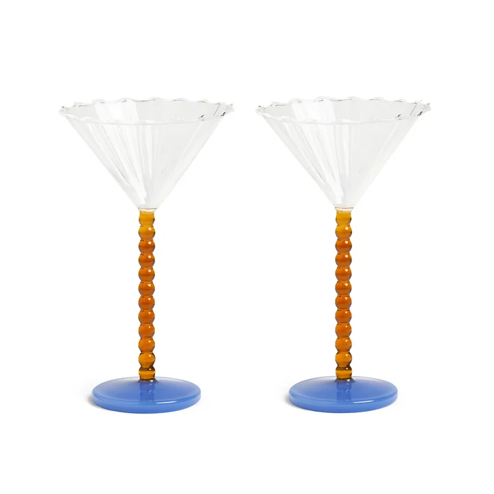 & klevering - Coupe Perle cocktail glass, caramel (set of 2)