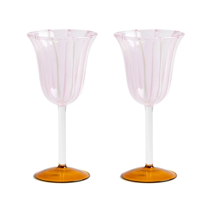 & klevering - Eve wine glass 180 ml, pink (set of 2)