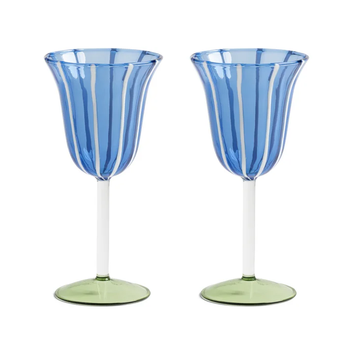 & klevering - Eve wine glass 180 ml, blue (set of 2)