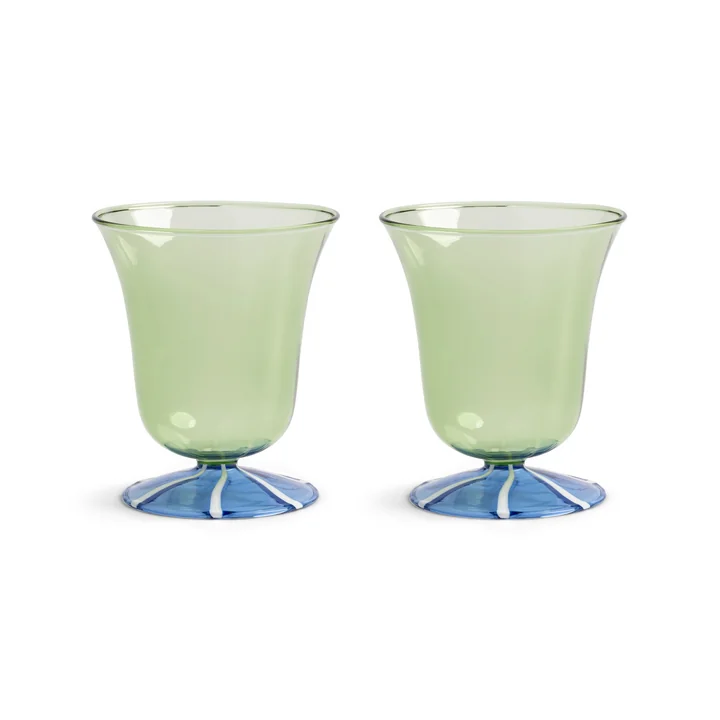 & klevering - Eve drinking glass 200 ml, green (set of 2)