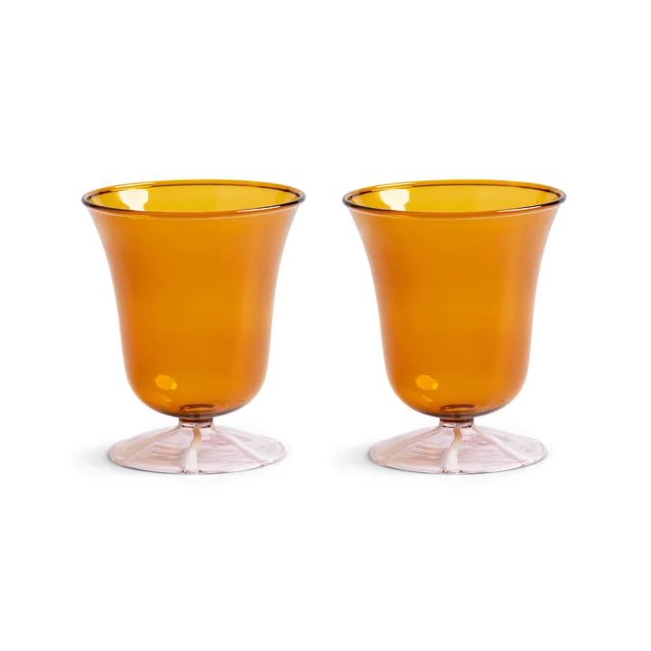 & klevering - Eve drinking glass 200 ml, amber (set of 2)