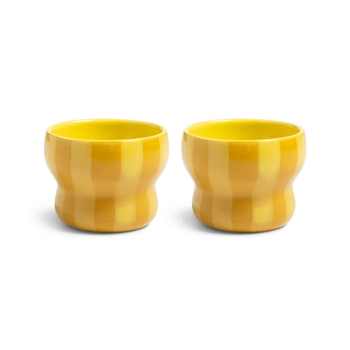 & klevering - Circus Mug 200 ml, yellow (set of 2)