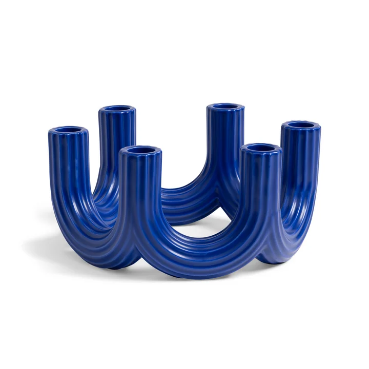 & klevering - Churros Candle holder 11 x Ø 23.5 cm, blue