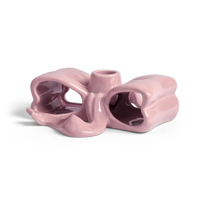 & klevering - Ribbon candle holder, pink