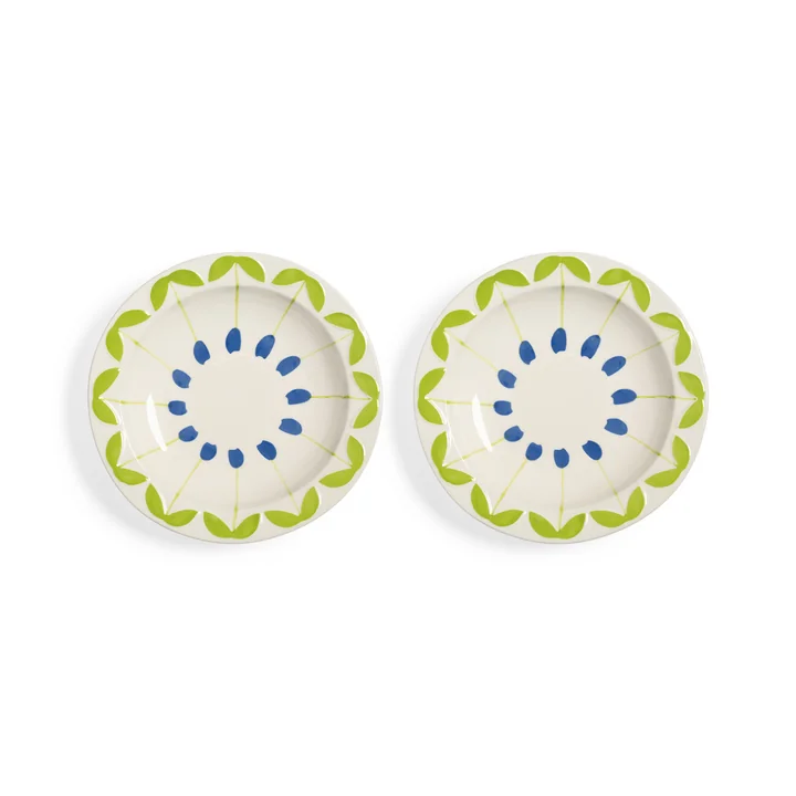 & klevering - Folk Bowl Ø 22.5 cm, blue (set of 2)