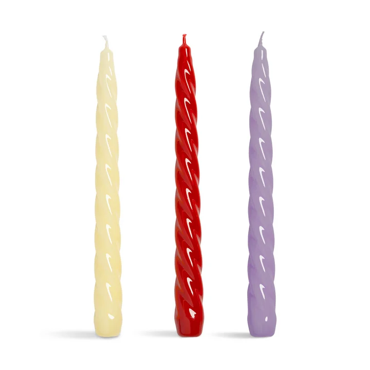 & klevering - Bravo Stick candles, sunset (set of 3)