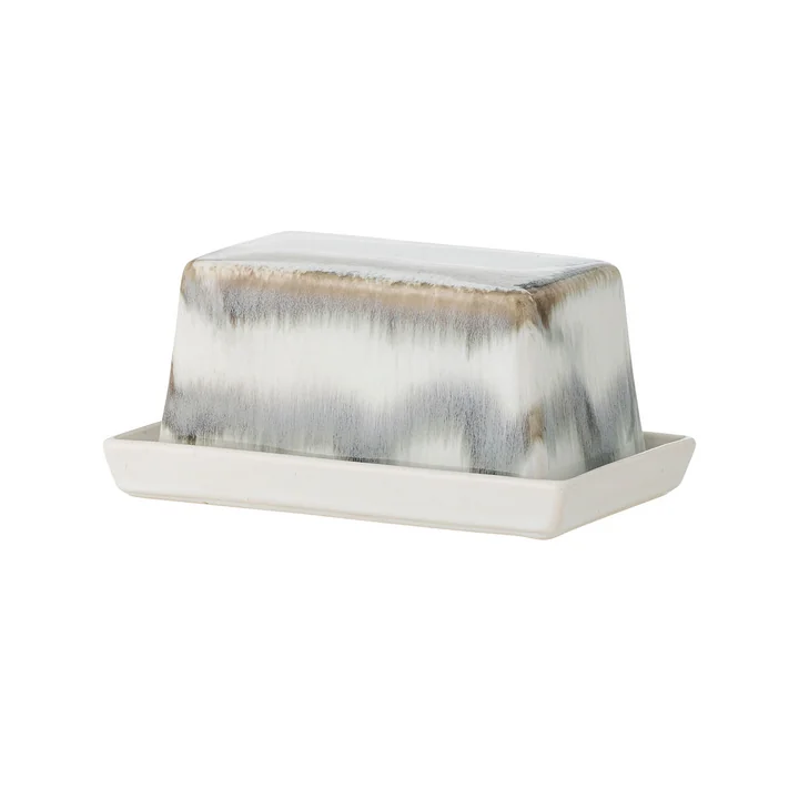 Bloomingville - Paula butter dish, gray / multicolored