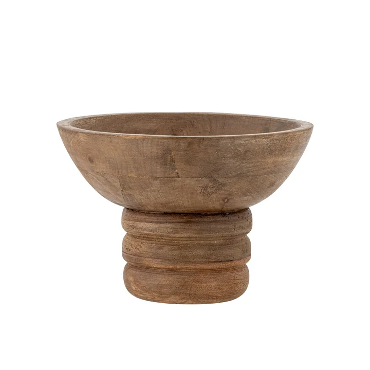 Bloomingville - Nanuka pedestal bowl, Ø 20.5 x 14.5 cm, Mano natural