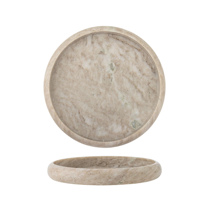 Bloomingville - Ivette tray, Ø 38 x 5 cm, natural marble