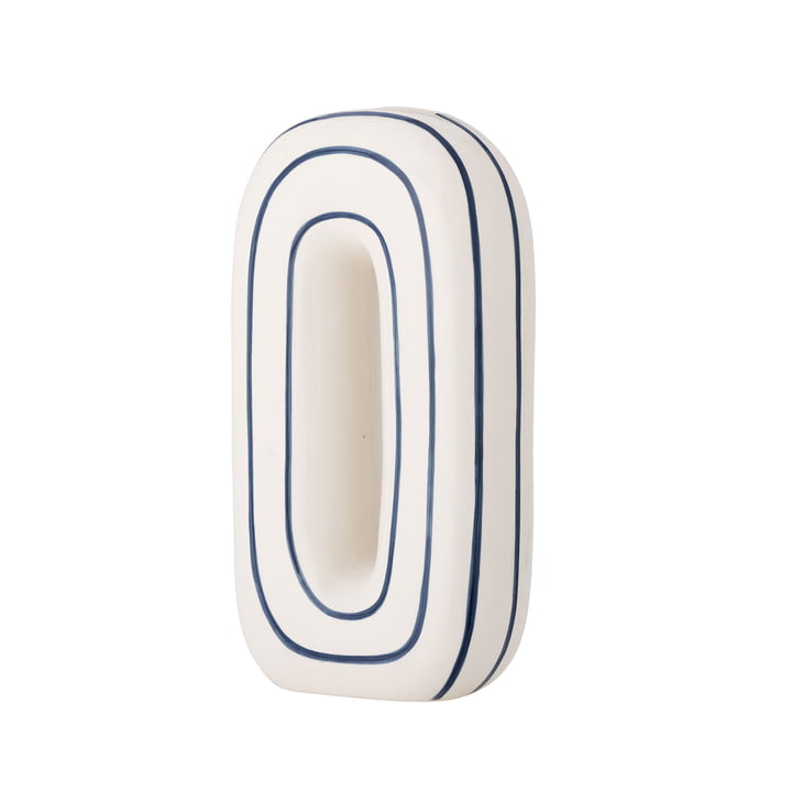 Bloomingville - Mae vase, H 32 cm, white / blue