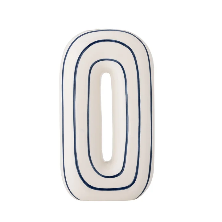 Bloomingville - Mae vase, H 32 cm, white / blue