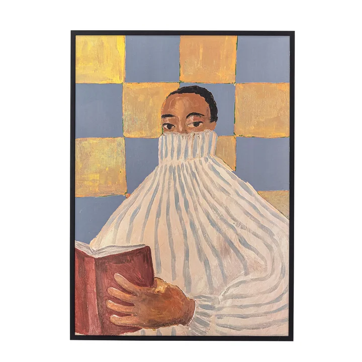 Bloomingville - Filicia mural incl. frame, 52 x 72 cm, multicolored