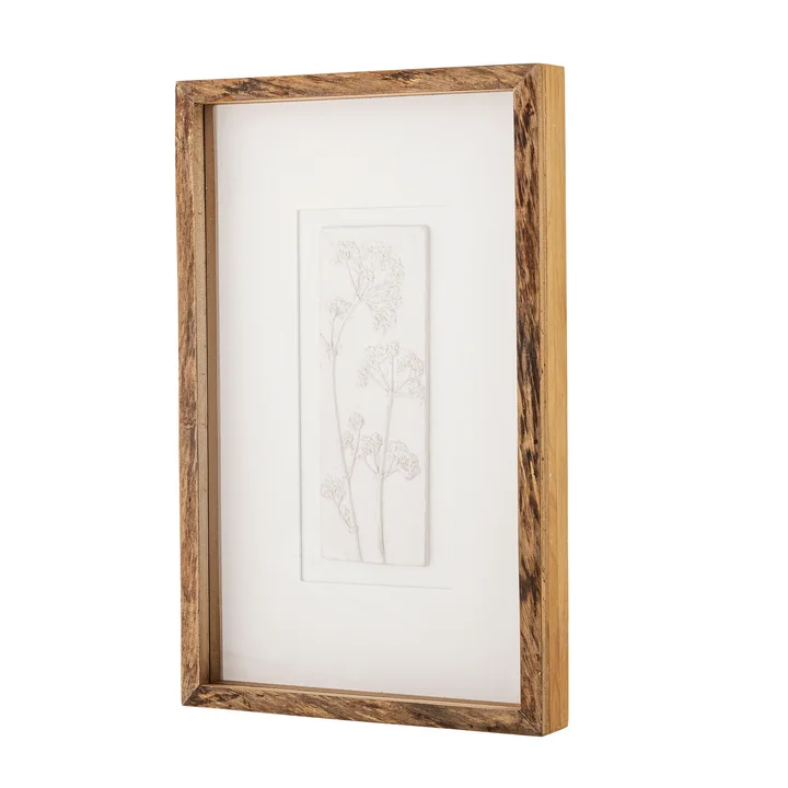 Bloomingville - Mey wall picture incl. frame, 30.5 x 48.5 cm, natural fir