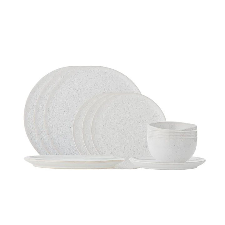 Bloomingville - Addison dinner set, white (12 pcs.)