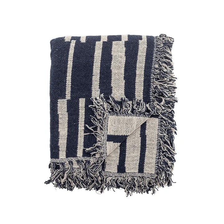 Bloomingville - Frankie Blanket, 130 x 160 cm, blue