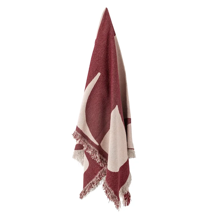 Bloomingville - Olica blanket, 130 x 160 cm, red